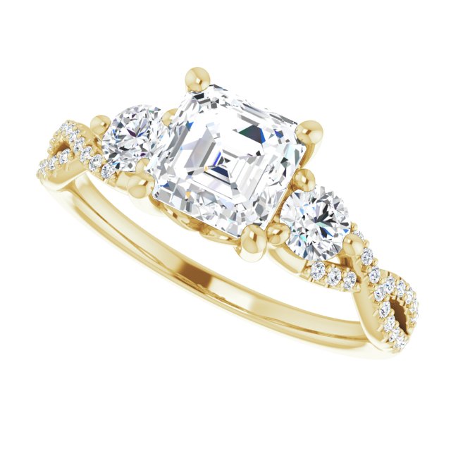 Yellow Gold-Asscher