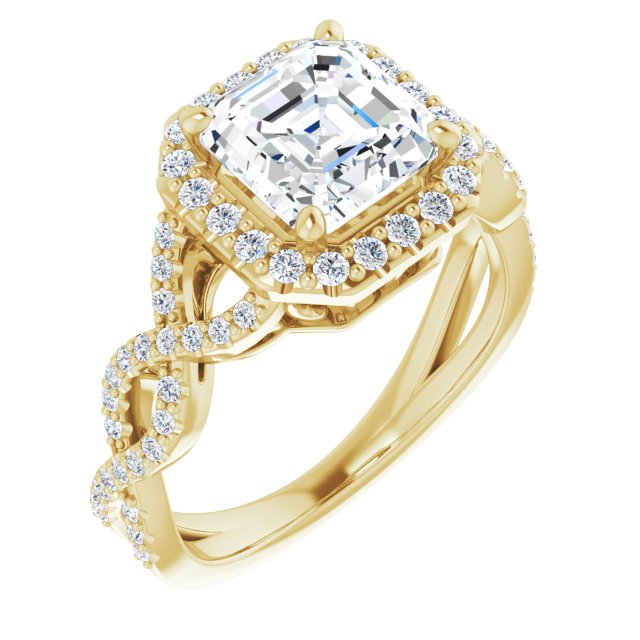 Yellow Gold-Asscher