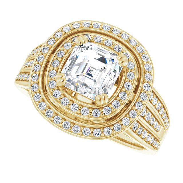 Yellow Gold-Asscher