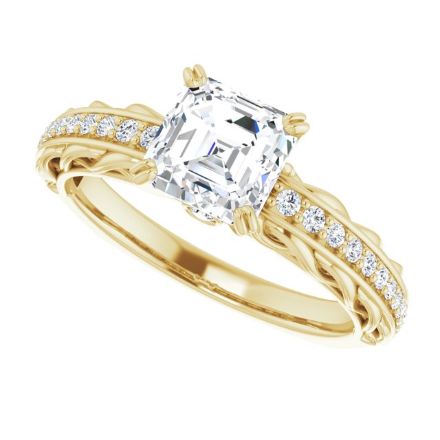 Yellow Gold-Asscher