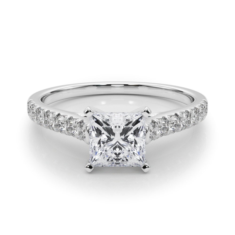 Princess Moissanite Engagement Rings