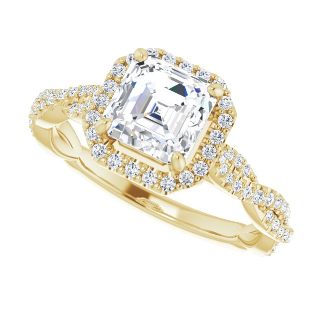 Yellow Gold-Asscher