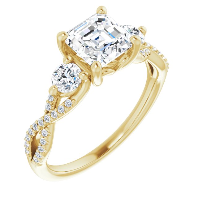 Yellow Gold-Asscher