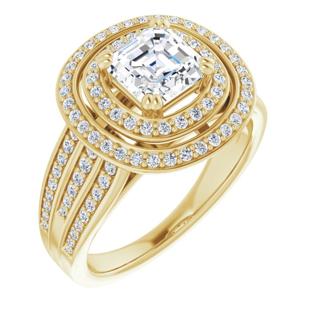 Yellow Gold-Asscher