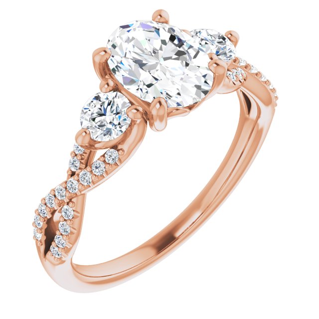 Rose Gold-Oval