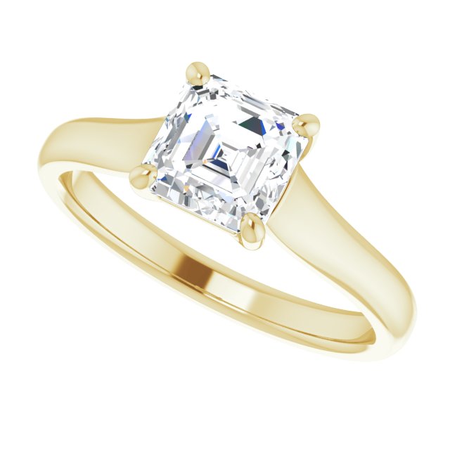 Yellow Gold-Asscher