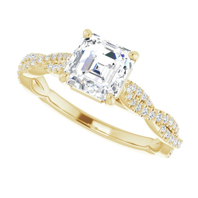 Yellow Gold-Asscher