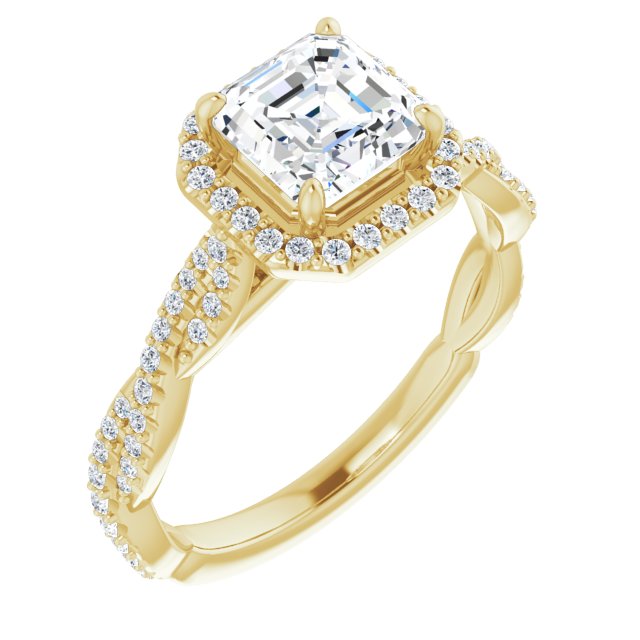 Yellow Gold-Asscher