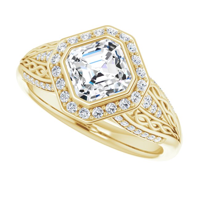 Yellow Gold-Asscher