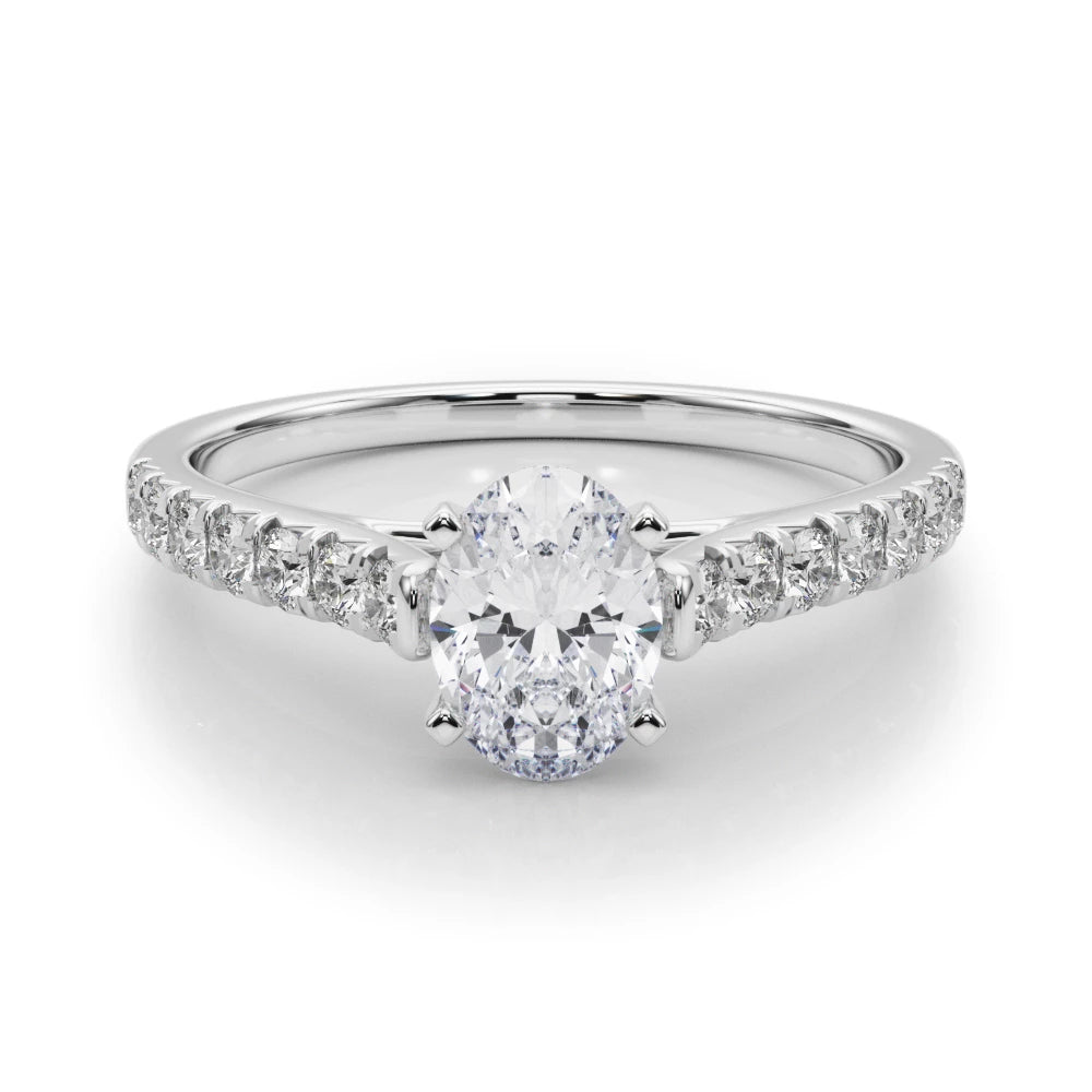 Oval Moissanite Engagement Rings